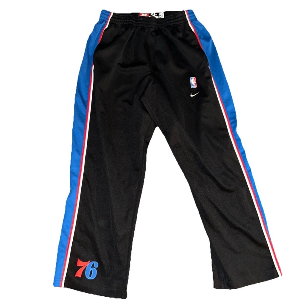 Vintage Nike Philadelphia 76ers Mens Pants XL Team Warmup Embroidered 1/4 snap